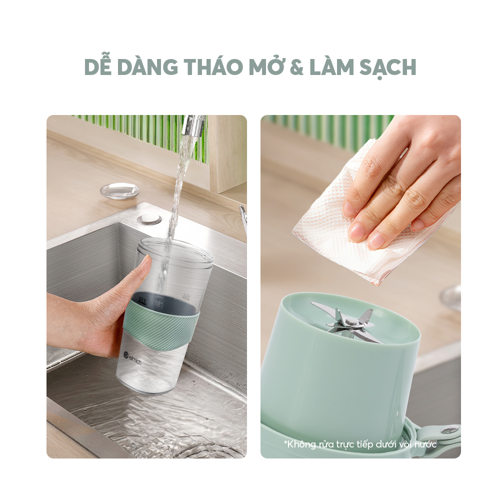 Máy xay sinh tố cầm tay 400ml Elmich BLE9215DB 14 Ble 9215 Profile 15