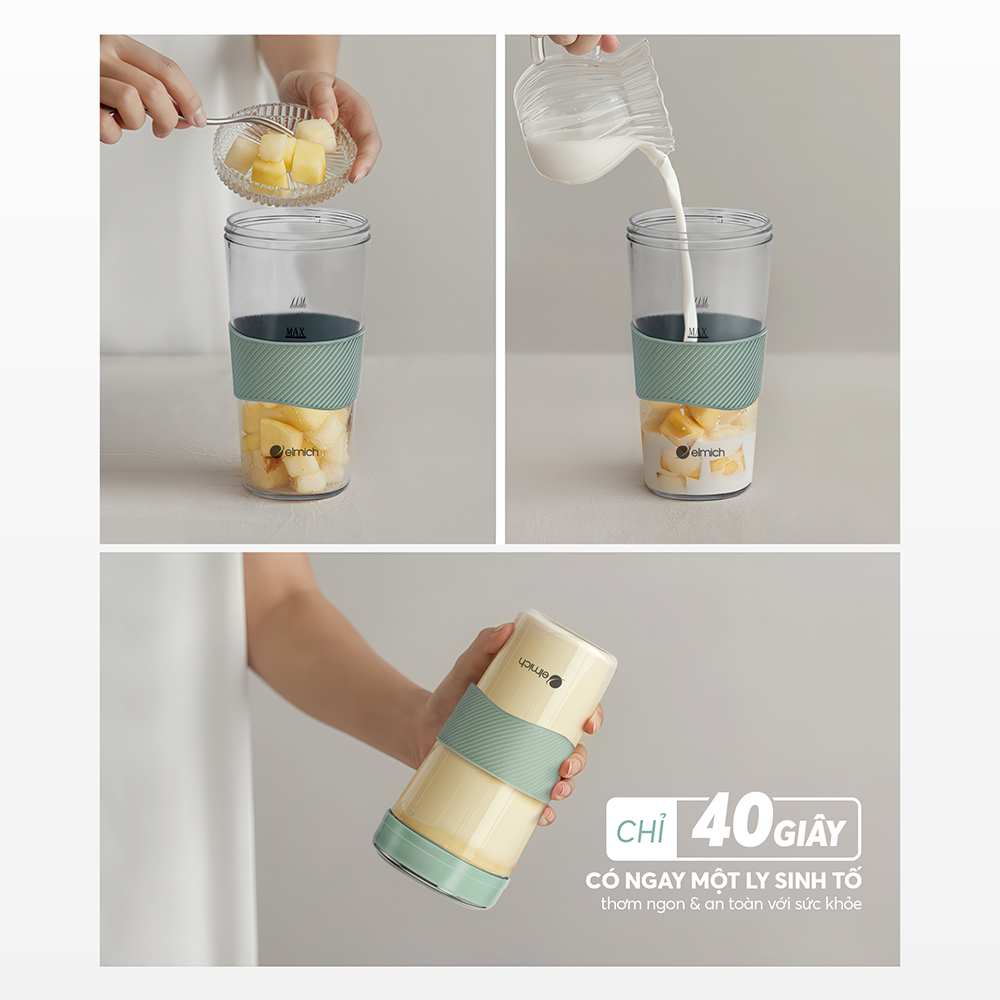 Máy xay sinh tố cầm tay 400ml Elmich BLE9215DB 9 Ble 9215 Profile 10